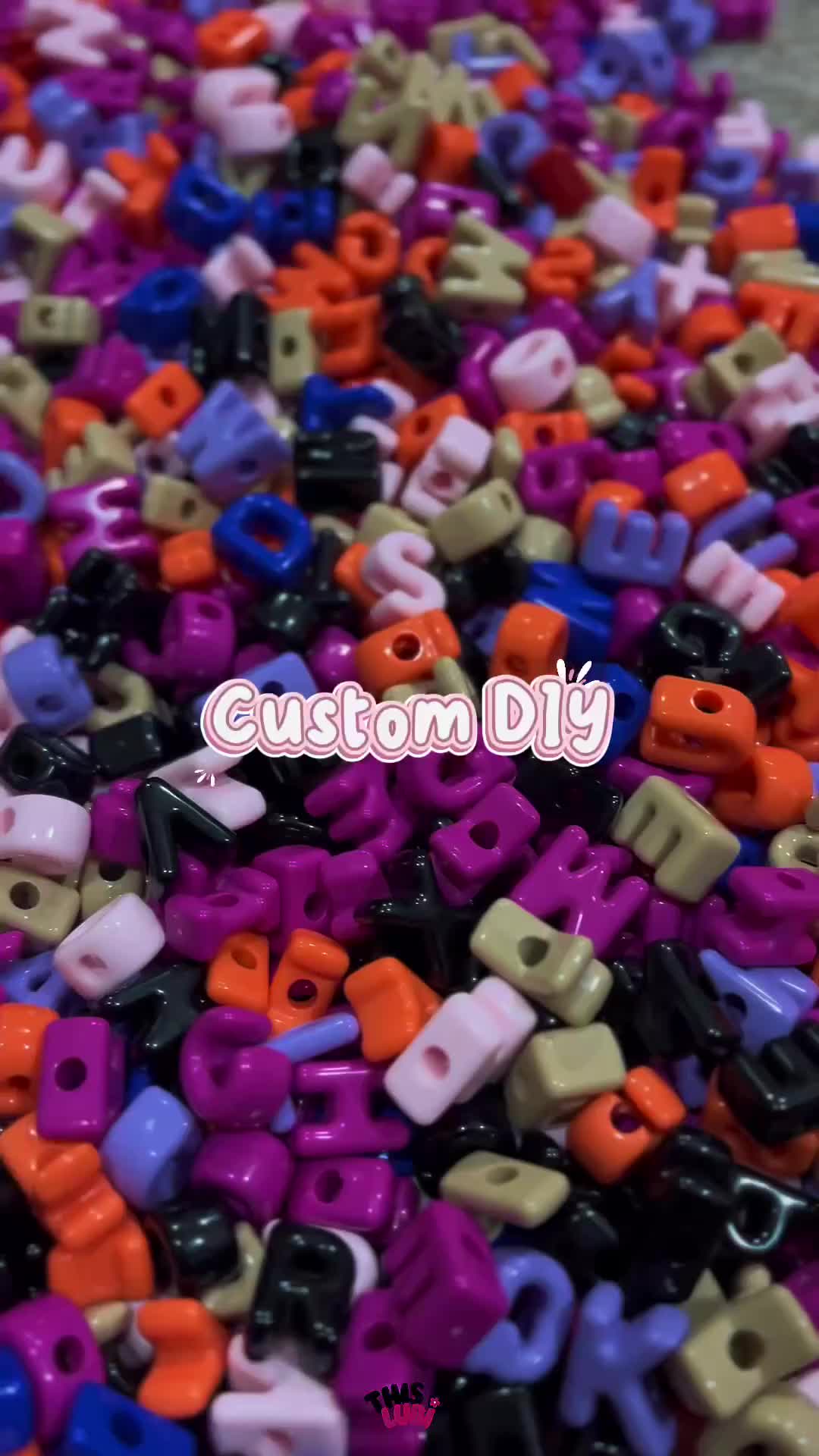Thisislubi - Bag Charm Custom Nama 1-9 Huruf Gantungan Tas Inisial Huruf Paket DIY Keychain Aesthetic Ganci Lucu Manik 3D Luxury Alphabet