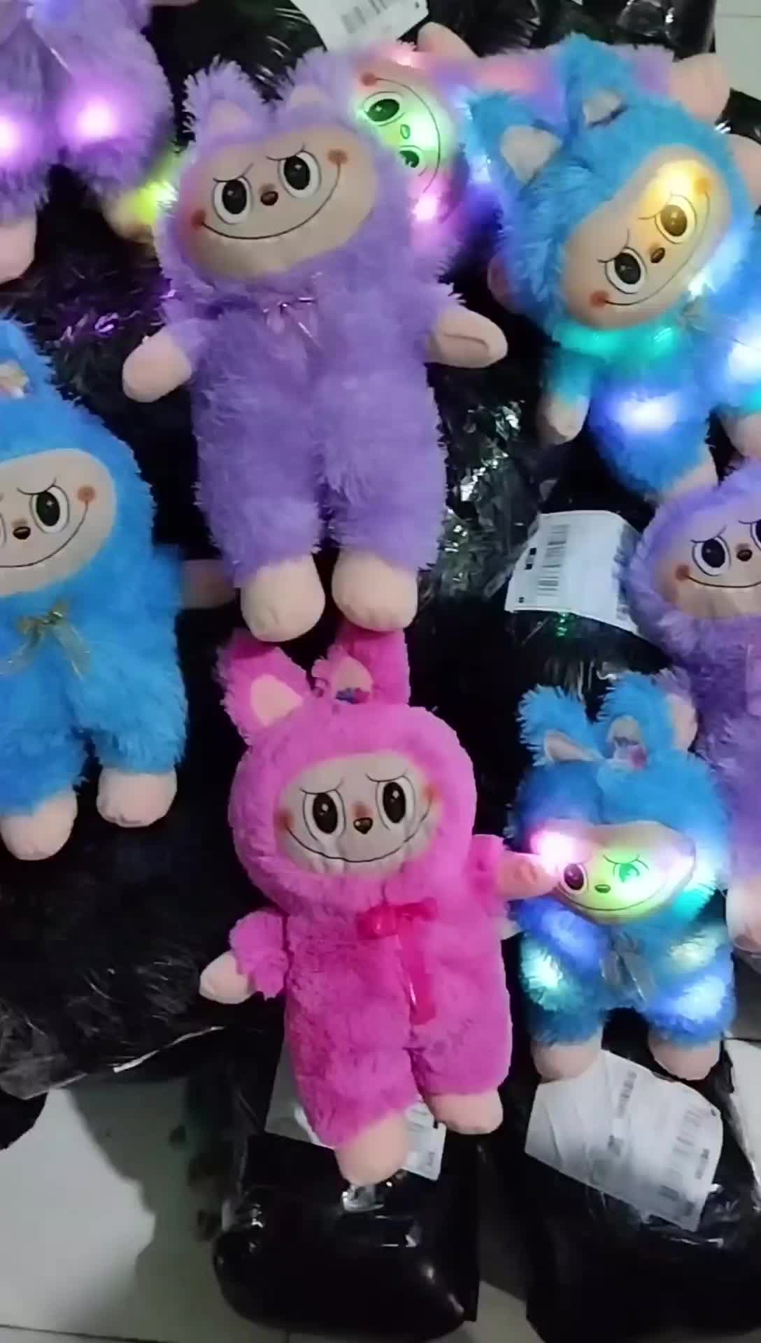 boneka labubu LED 35cm lembut dan lucu Dolls Toys