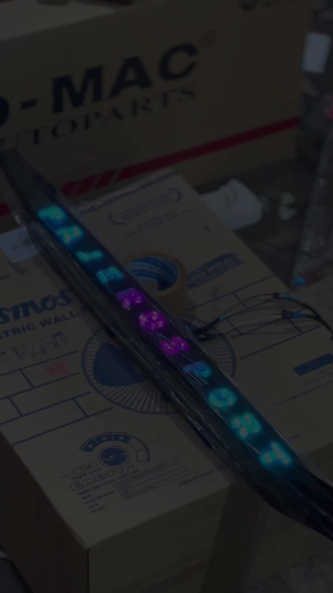 Custom Trunklid Pajero Sport Full RGB Running Matrix Paddlepop Remote Aplikasi