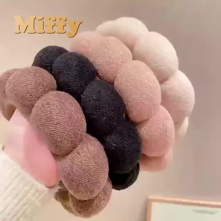 Miffy Bando Kain Busa Tebal Fluffy Bandana Cloud Cute