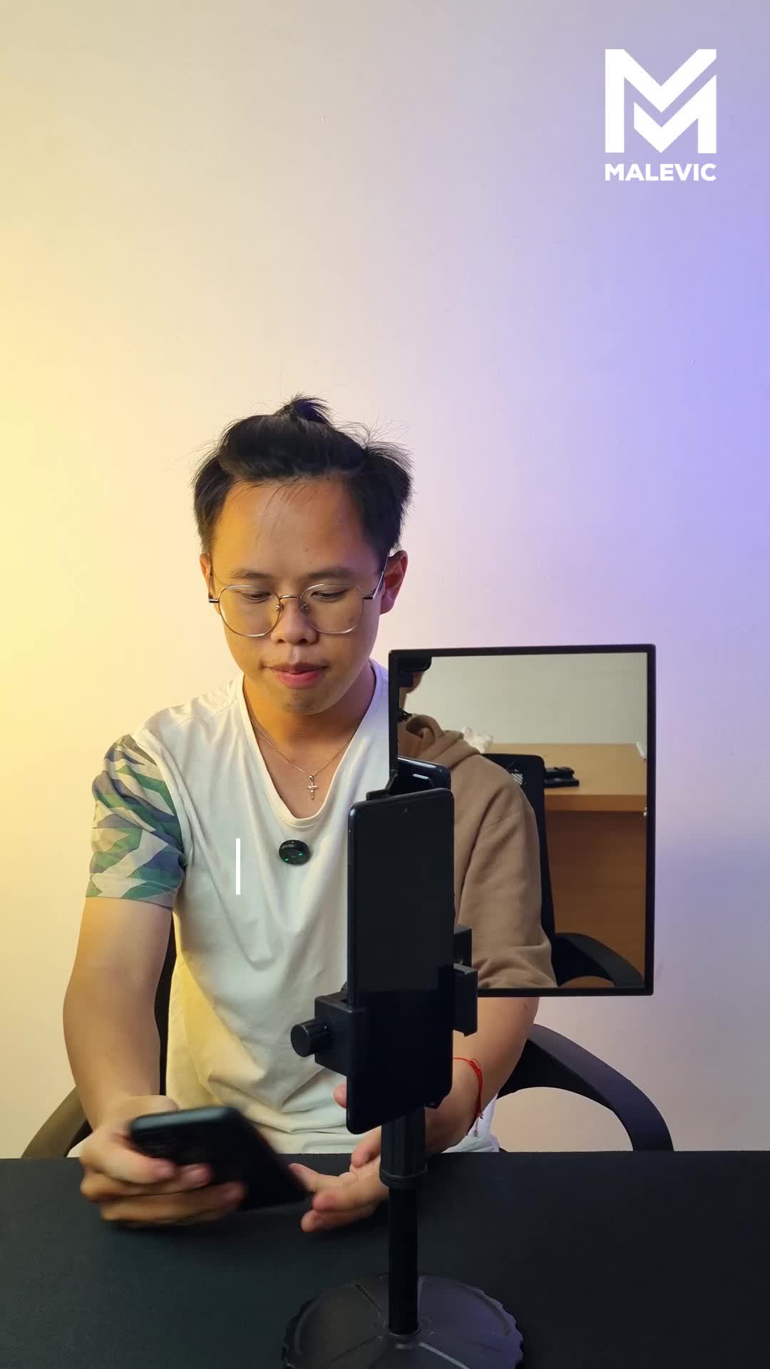 [MA] Mirror Stand Mirror Phone Holder / Monopod Stand / Tripod canggih / Tripod baru / Tripod Kaca / Alat Live / Alat Tripod Live / Tripod Live lengkap