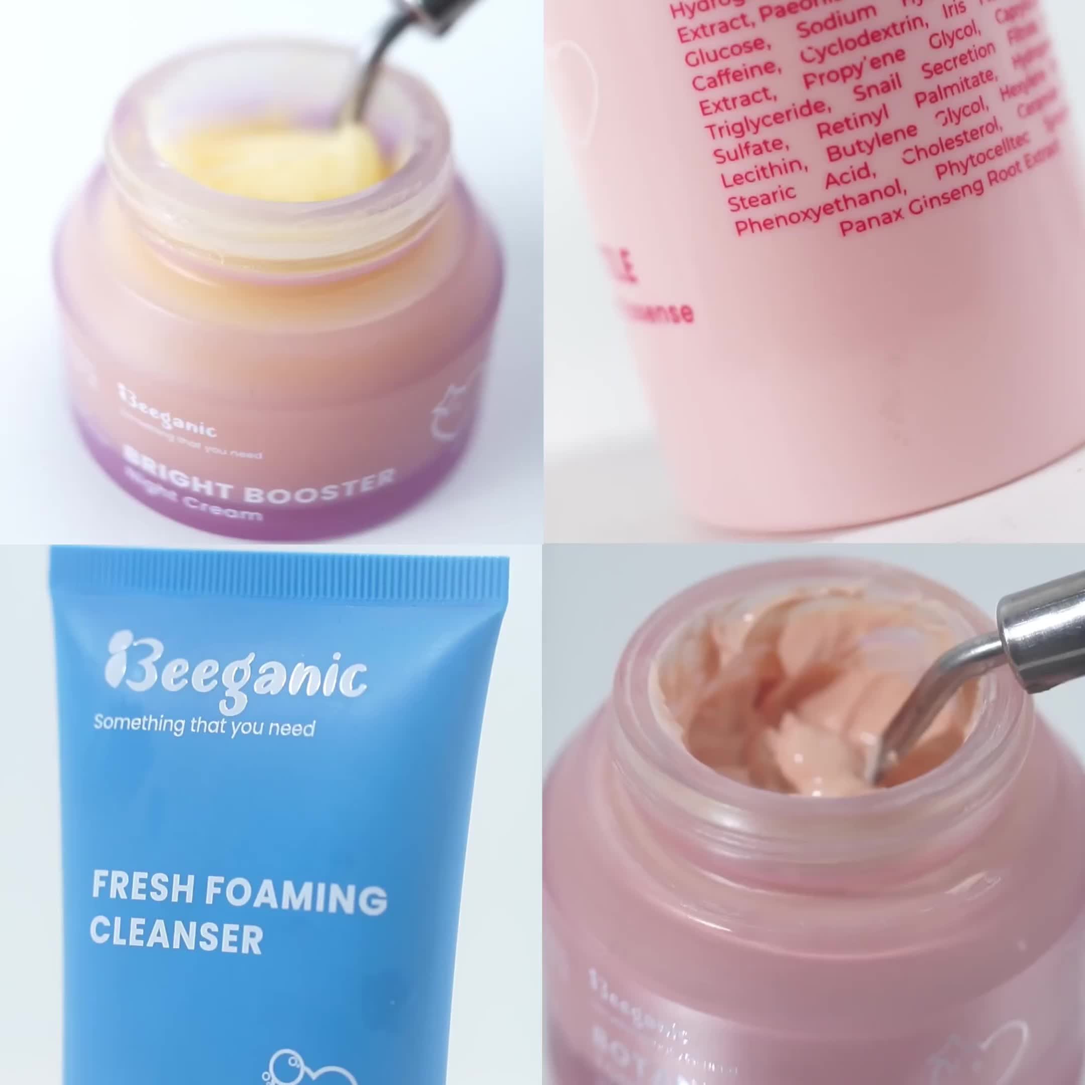 Beeganic Glow Recipe Series Skincare Set Pencerah Kulit Mencerahkan Wajah Niacinamide Aging Perawatan