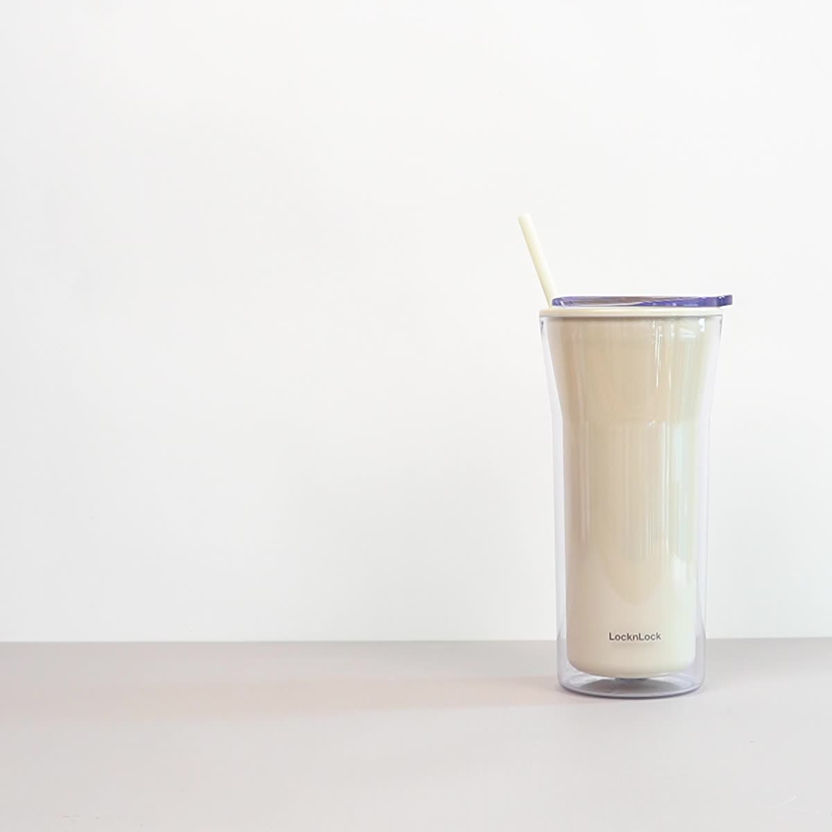 LocknLock Botol Minum Daily Essential Cold Cup with Straw 770ml - HAP526