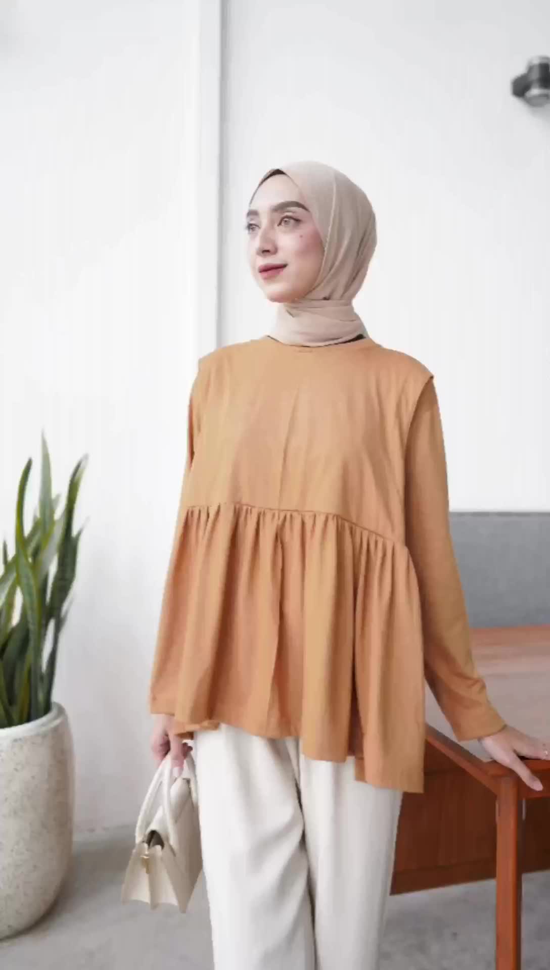 Aria panjang  | blouse kaos combed premium Atasan wanita baju