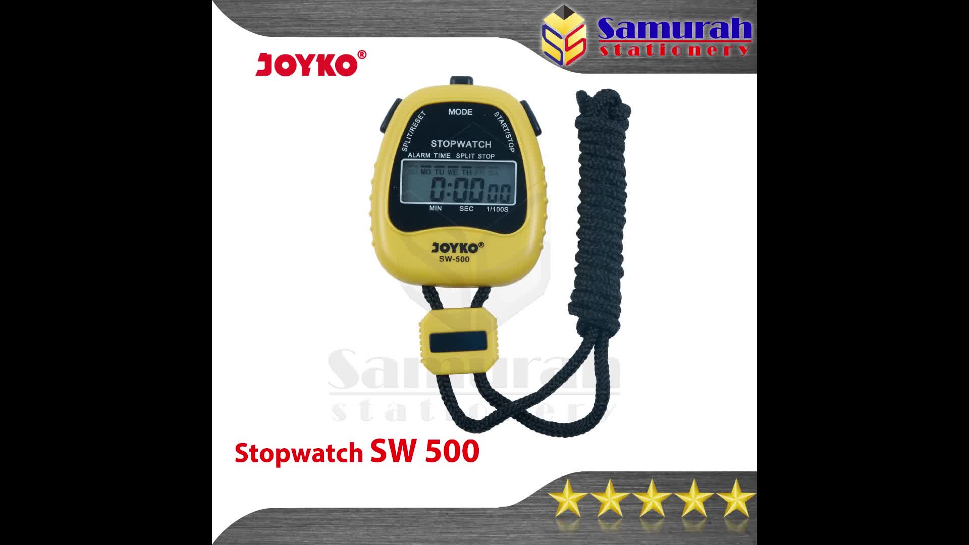 Stopwatch Joyko SW 500 / Alat Hitung Pengukur Waktu SW-500 Timer / Stop Watch Led Strap