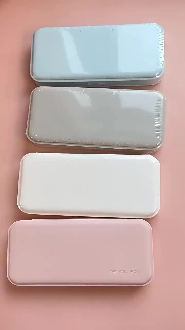 Pencil Box  / Kotak Pensil Polos Lucu Multi Fungsi Double Layer Case Minimalis Sekolah