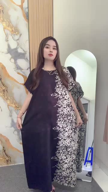 Daster Faren Nonbusui Panjang Semata Kaki Baju Tidur Motif Bahan Rayon Premium Lembut Dan Nyaman remaja tebal