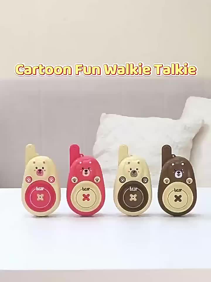 Mainan walkie talkie anak-anak 2pcs berguna talky untuk outdoor Interaksi orangtua-anak walkie-talkie kartun~HOT
