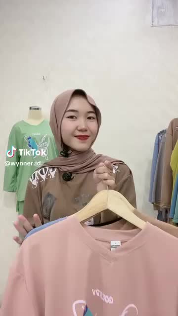 WYNNER ID Setelan One set Wanita Crepe Jumbo Nyaman Oversize Jumbo Cetak Bulu Burung