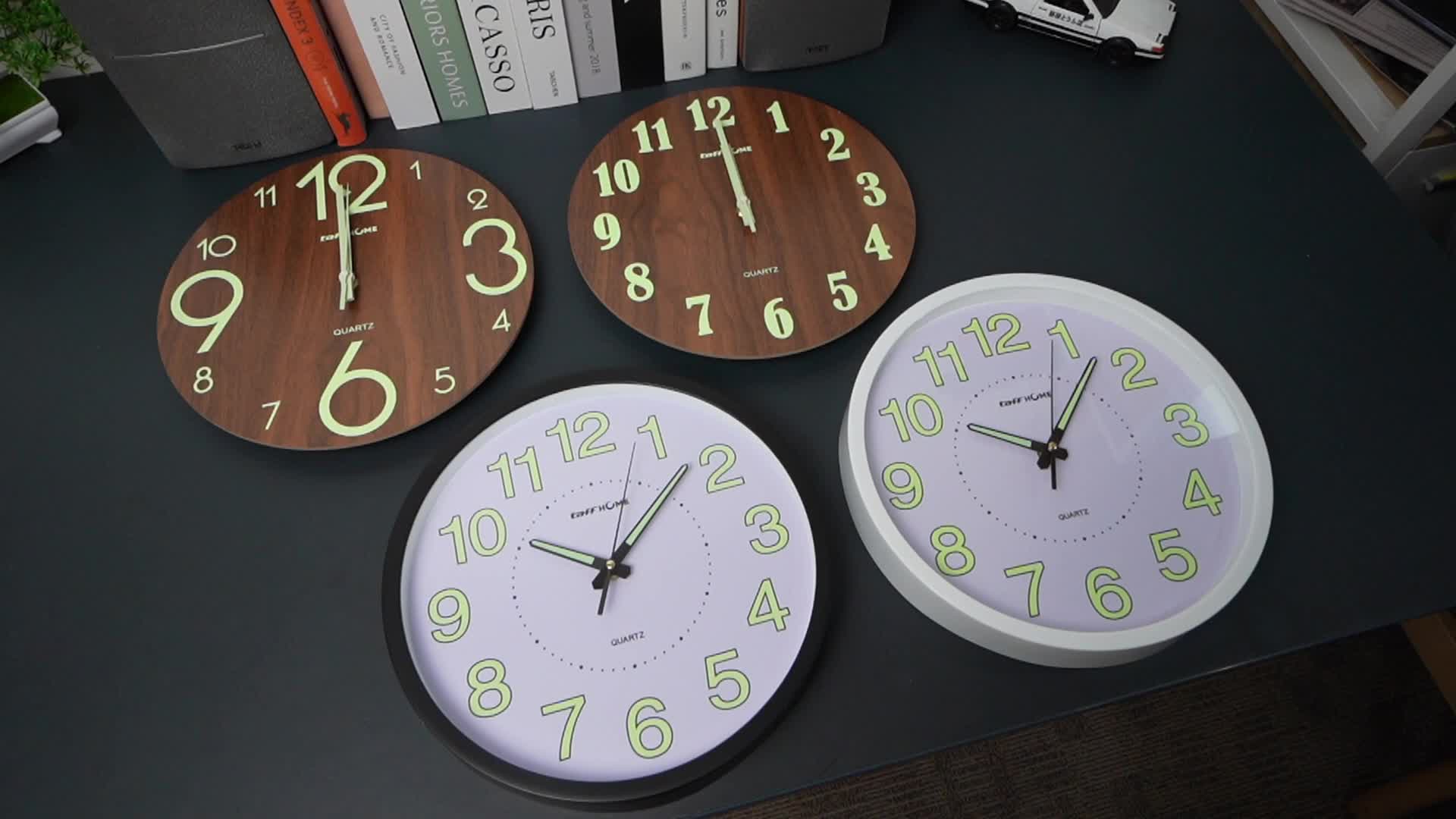 Jam Dinding Quartz Menyala Dalam Gelap Glow in The Dark Silent