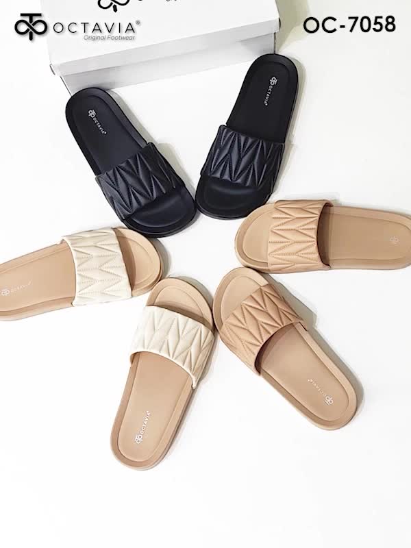 OCTAVIA Sandal Slide Slip On Wanita #OC-7058 (FREE BOX)