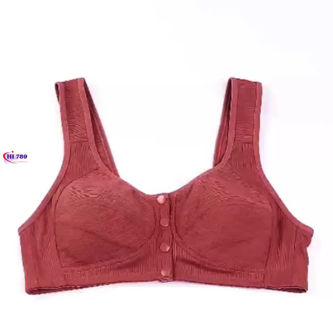 Bra Wanita Push Up Nirkabel Tanpa Busa Kancing Buka Depan & Tanpa Kawat Lembut & Nyaman 2093