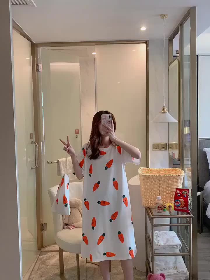 Baju Piyama Wanita Voowo Bahan Nyaman Adem Import Motif Lucu
