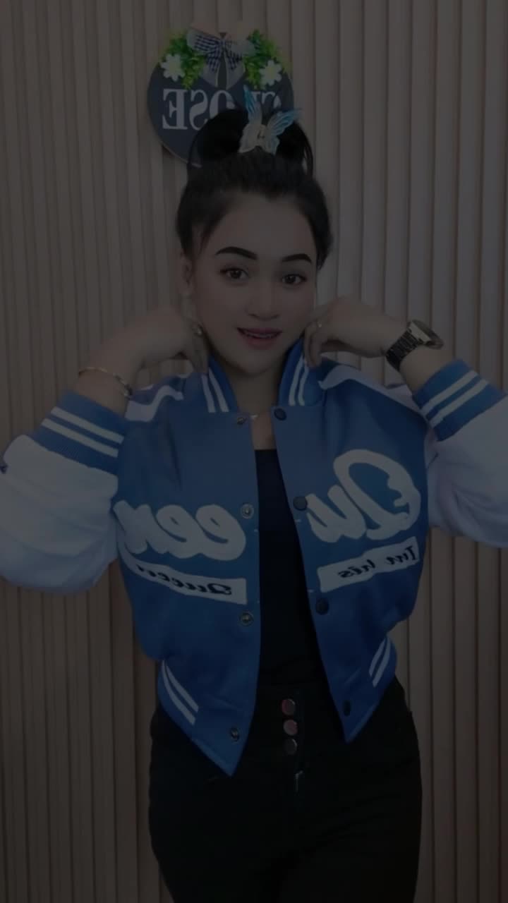 Opz Pelangi Queen jaket crop wanita bahan Fleece cotton Bordir