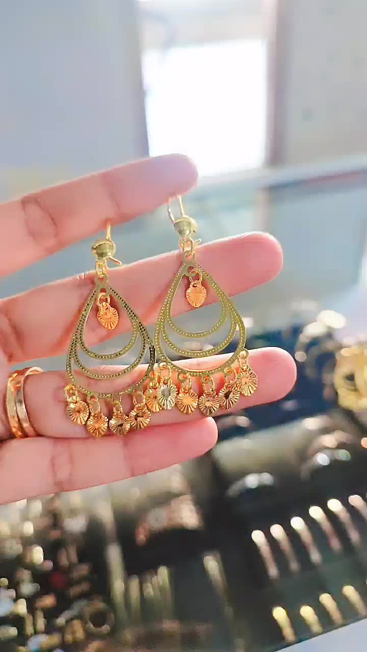 Anting xuping rumbai mewah awet dubai tahan lama Elegan Emas