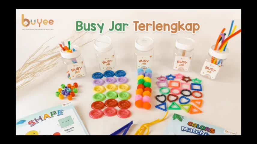 BUYEE GIFT - BUSY JAR | Mainan Montessori | Mainan Edukasi Aktivitas Sensory Anak - Paket Busy Jar Belajar Permainan bayi