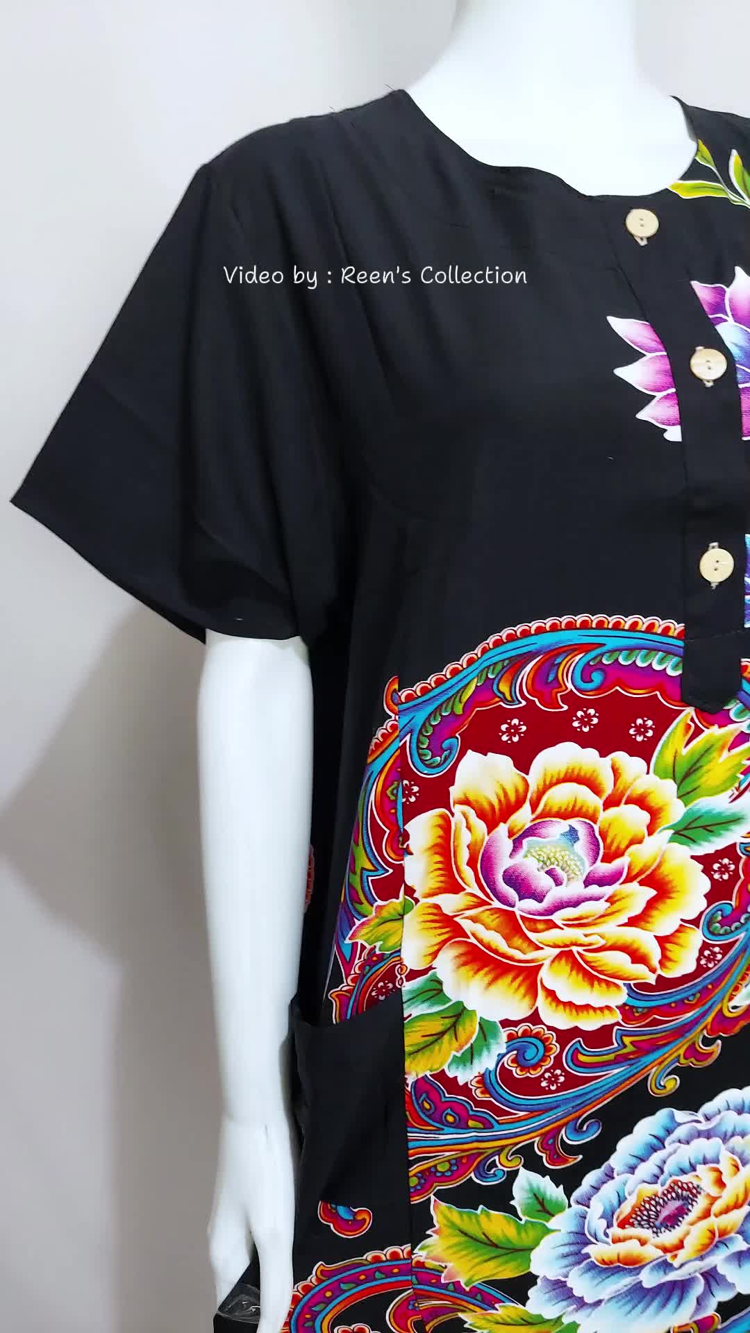 Aulia Batik Daster 08 Batik Print | Daster 3 Kancing Depan Busui 2 Saku Tangan Pendek Di Bawah Lutut daster  viral