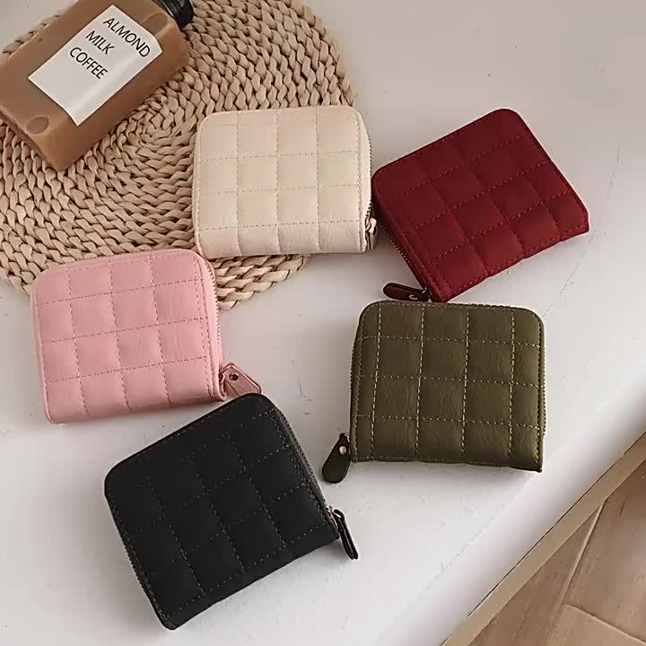 Dompet ELSA Puff Minimalis Kartu Ganda CY1025 - Wanita Lucu dan Aesthetic kekinian Cewek Hitam