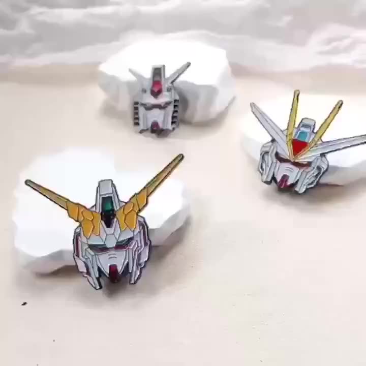 Bros Pin Enamel Desain Robot Gundam Metal TY065