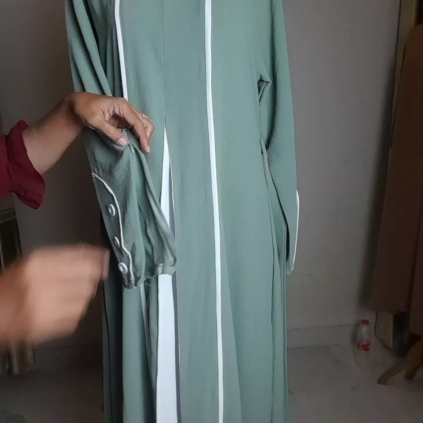 GAMIS INARA CRINGKEL AIRFLOW PREMIUM/ GAMIS ABAYA HABIBAH TERBARU/ DRESS MUSLIM TERBARU/GAMIS POLOS WANITA TERBARU KEKINIAN Formal Kain Nyaman Keluarga Crinkle Panjang Kancing Syari Kerah Wudhu