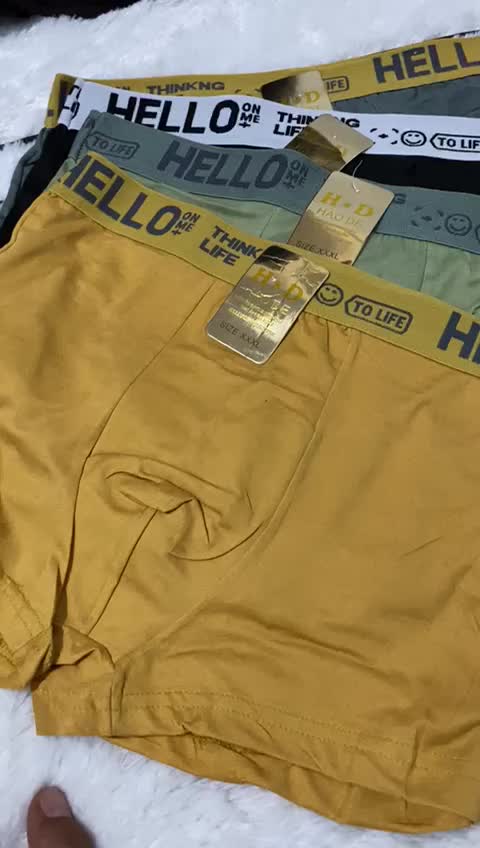 Paket murah mulai 4 pcs 40 ribuan celana  Dalam Boxer Pria Cd Cowok Laki-laki Motif Daleman Underware Bahan Lembut Nyaman murah Fashion Men Hello