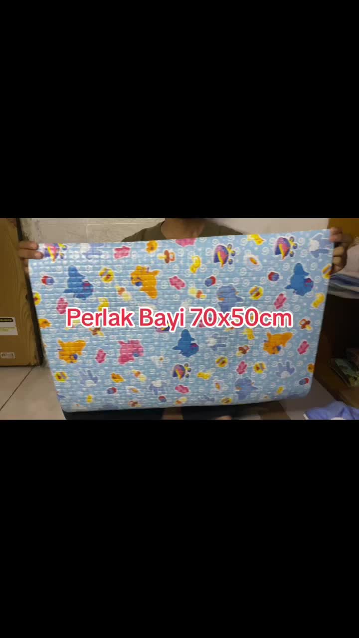 Perlak Bayi Waterproof tahan air ukuran 70x50 cm motif Lucu, Perlak Ompol Anak Alas, Biru & Pink, Perlengkapan Bayi Bunda kasur perlak jadul
