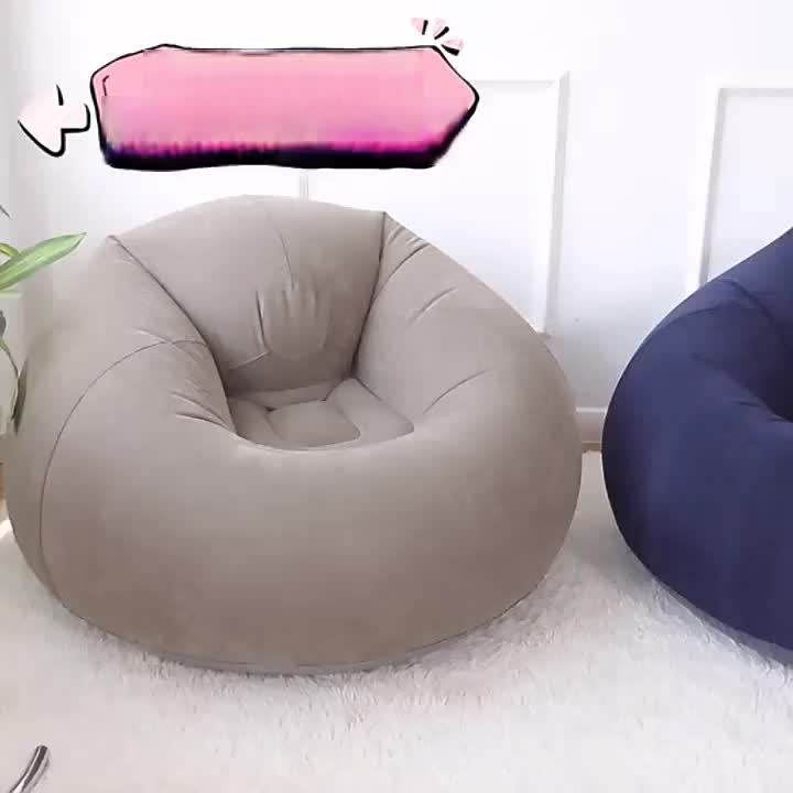 Cutehome Sofa Tiup untuk Berkemah di Luar Ruangan Sofa Udara Portabel Lipat Malas Pompa Gratis Furniture