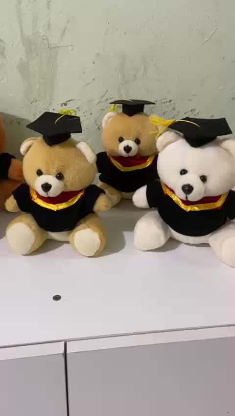 boneka teddy bear wisuda mini boneka buket baju toga lucu