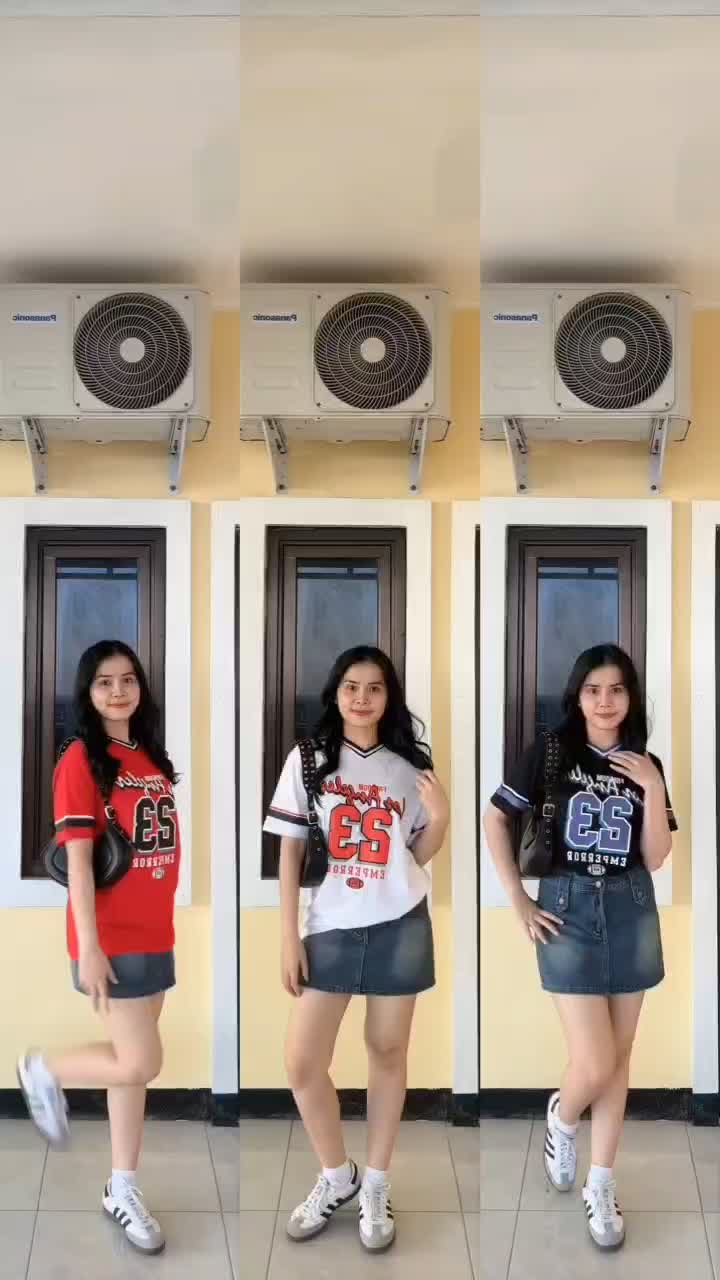 Kaos Distro Pria Wanita Kaos Baseball Kaos Angka Kaos Kerah V-neck T-Shirt Pria Wanita Baju Santai Katun Combed cowok