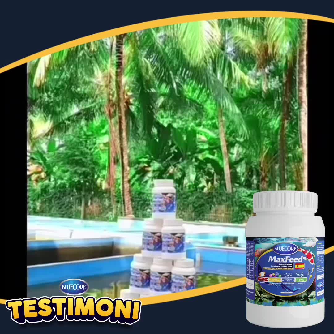 BlueCore Maxfeed Pakan Burayak Ikan penghemat cacing sutera untuk penggemuk ikan dan perangsang ikan (Cocok untuk berbagai bibit ikan, spt :  Gurame, Lele, Nila, Patin, Channa, Ikan Cupang, Ikan Guppy, dan Koi)