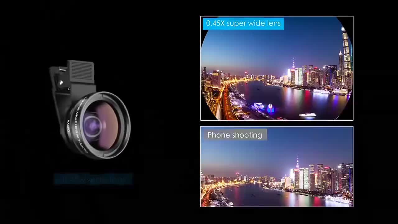 2 in 1 Lensa Super Wide Angle Lens Macro Smartphone Aksesoris Lensa Pembesar 12.5X Camera HP Dengan Klip Untuk Handphone