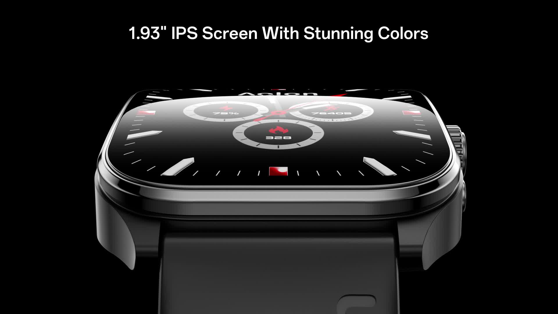 【Gift】Aolon Curve3 Smart Watch New 22g strap size| Zinc Alloy Frame | Running Pace | IP68 | 1.93-inch IPS 3D Curved Screen | Bluetooth Call | Custom Wallpaper | Health Monitoring Smart Watch Jam Kaca Layar Smartwatch