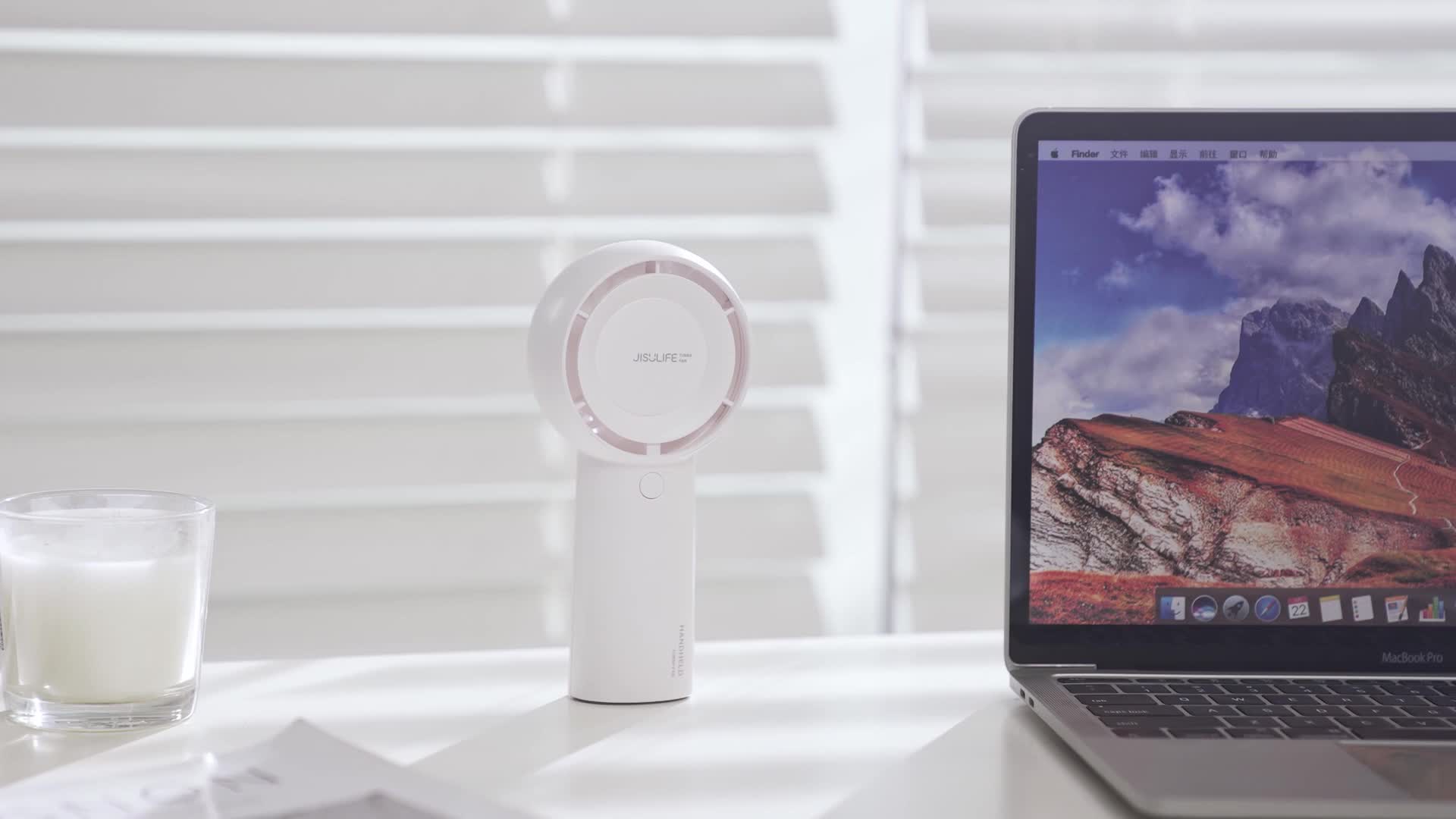 JISULIFE Handheld Fan Life5 Plus Kipas Angin Mini Portable 4000mAh Strong Wind Turbo Jet Kipas Angin Mini yang di cas