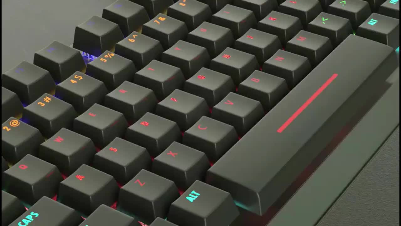 Keyboard Gaming Mechanical AULA F-2067 TKL - K-RGD Blue Switch-New LED