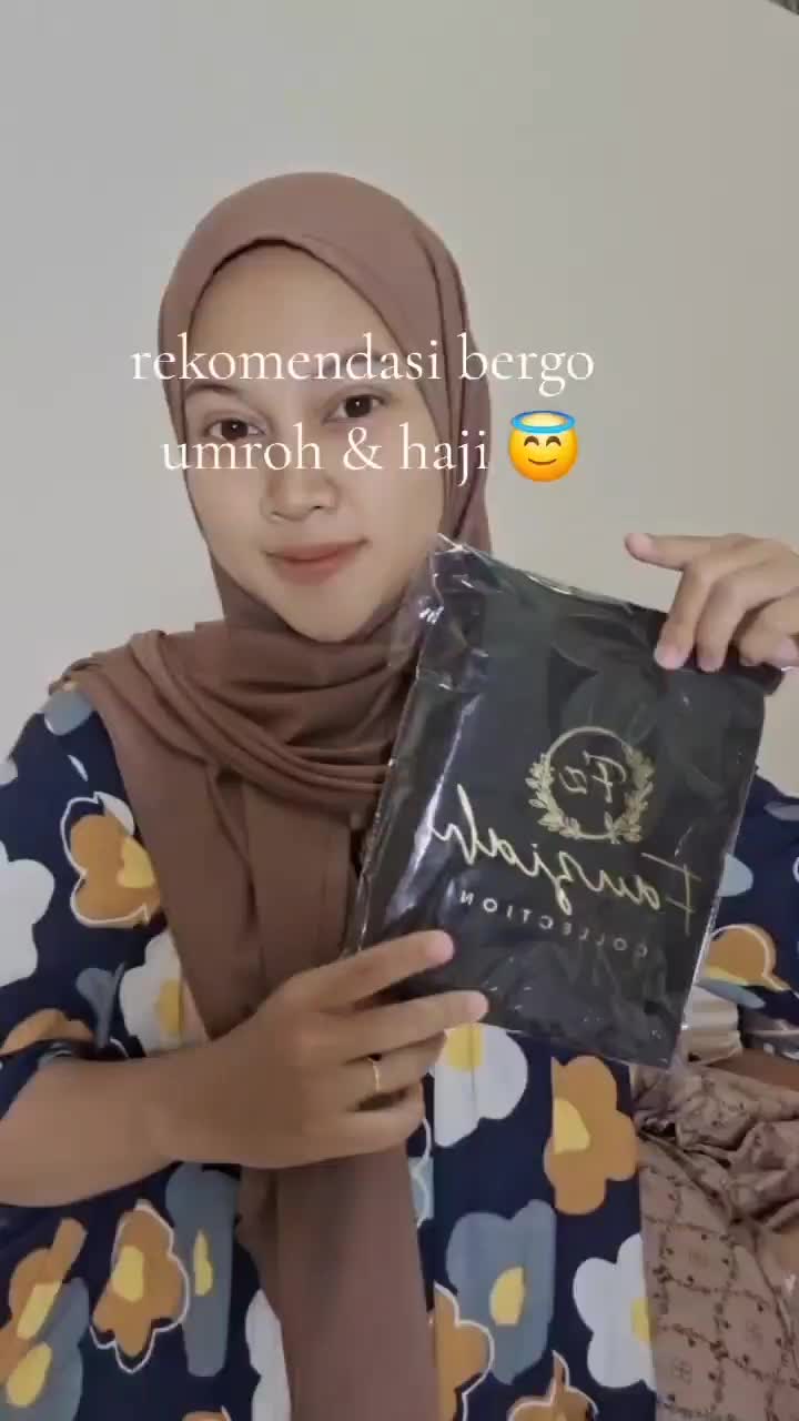 bergo khadijah umroh haji katun premium menutupi dagu zipper Dewasa Muslim Jilbab Panjang Renda Syari