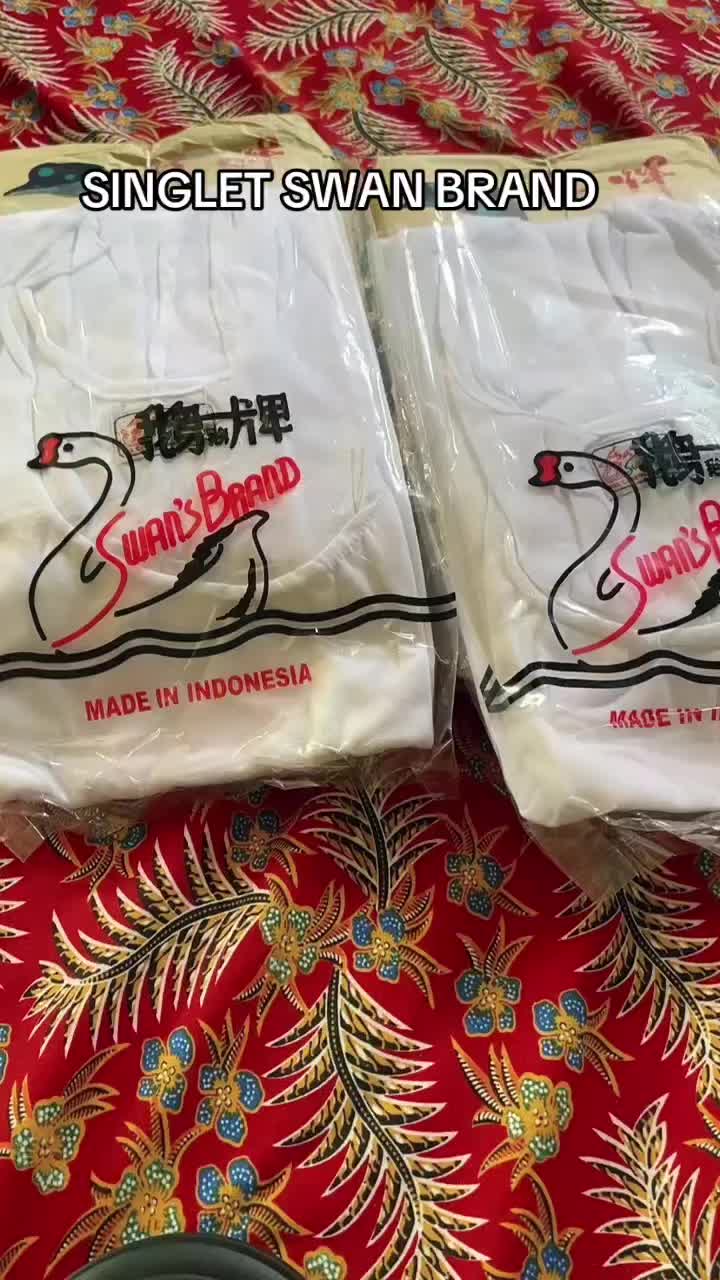 3PCS Singlet Pria SWAN BRAND KATUN Kaos Dalam Bebas Ongkir COD Dewasa Putih