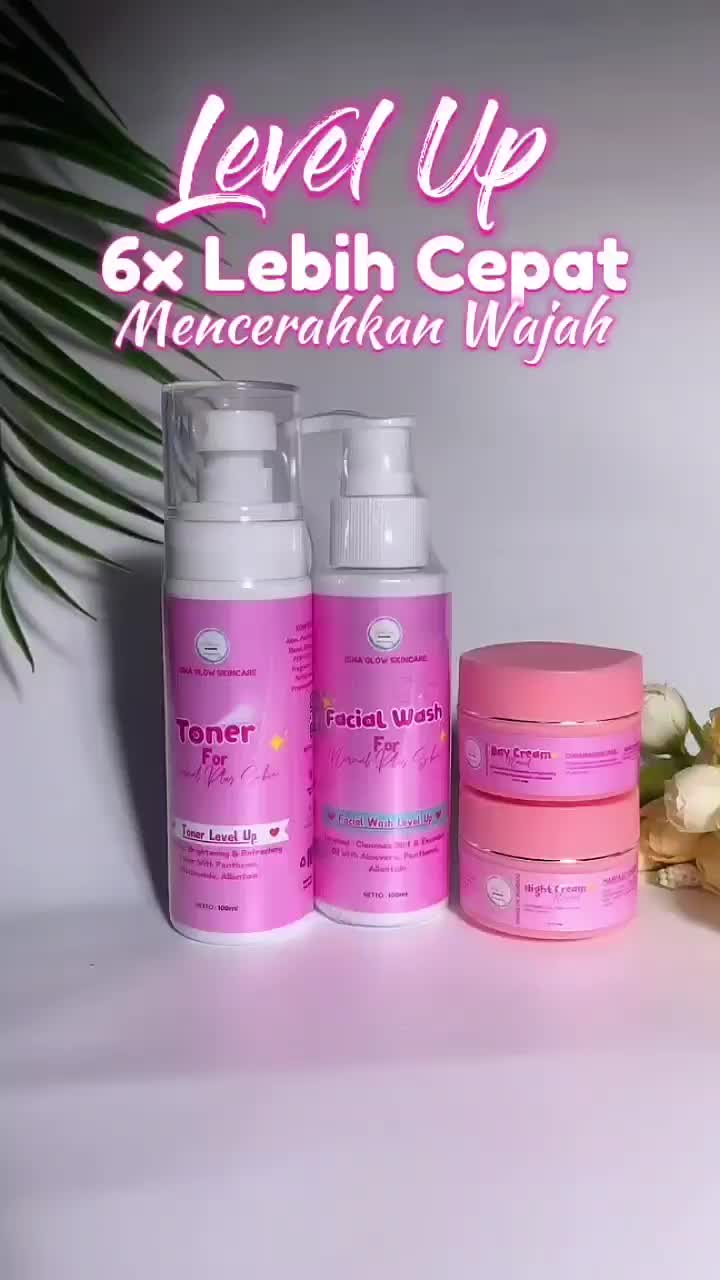 Skincare Isnaglow Level Up ORIGINAL (NORMAL/FLEK) Kering Kerutan Mencerahkan Perawatan Pencerah Wajah Dark Memudarkan