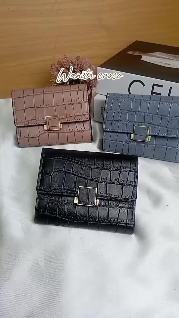 Chika dompet cewek Dompet Lipat Wanita Kotak Croco dompet wanita terbaru C231-7