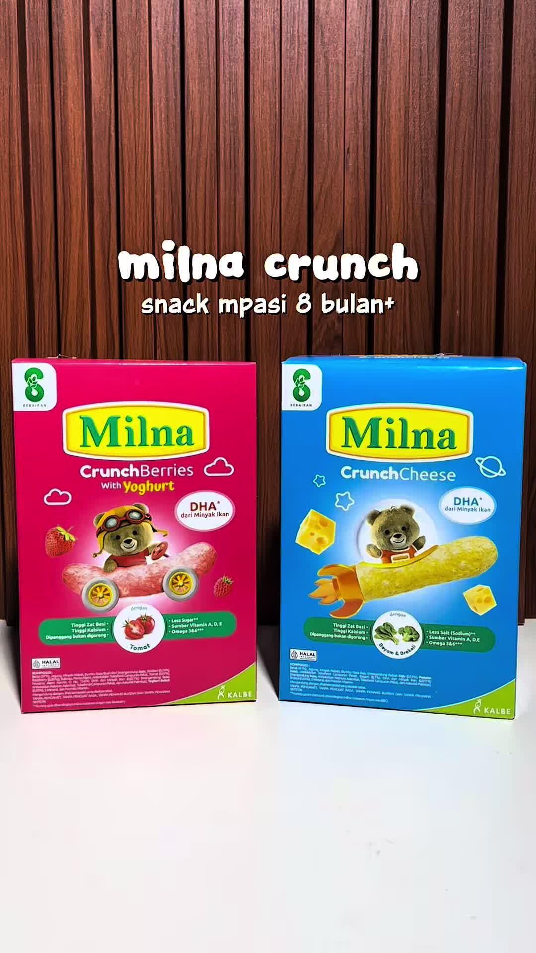 MILNA Crunch 20gr - snack bayi | Snack Mpasi Bayi | cemilan bayi | Cemilan Mpasi | Snack Sehat | Cemilan Booster | Promina Baby Crunchies