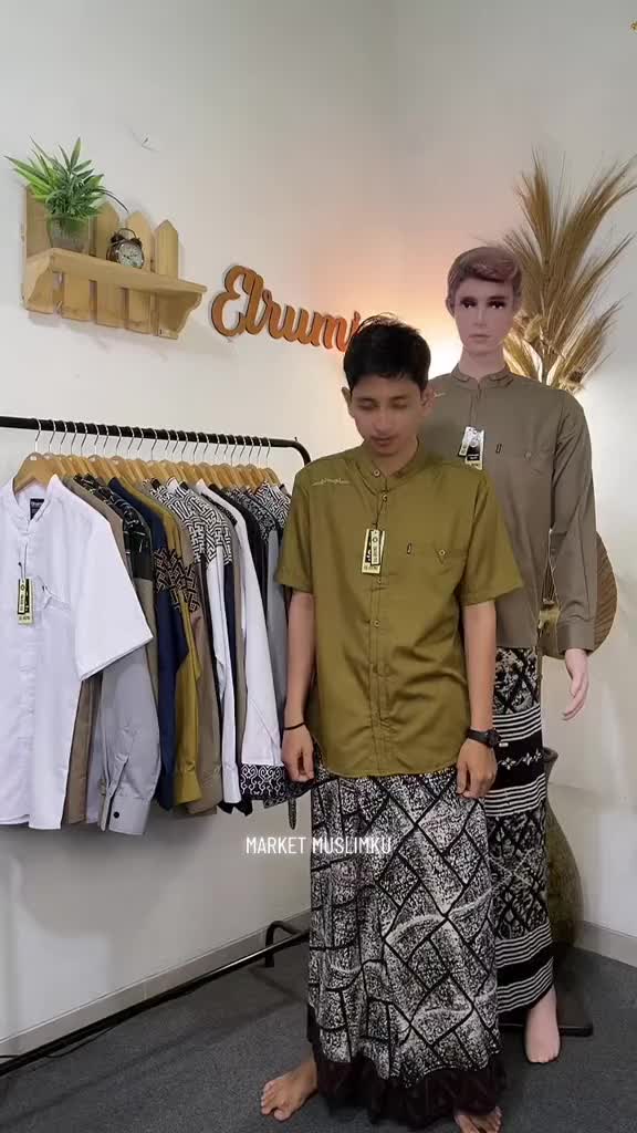 Baju Koko Pria Lengan Pendek Antasena El Rumi - Bahan Katun Toyobo Halus dan Adem - Muslim