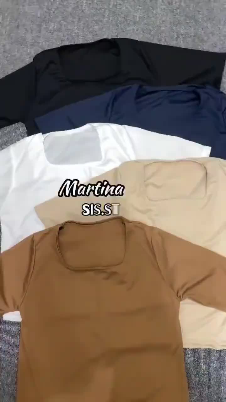 Square Sleeve Croptop / Leher Kotak Martina Square NECK JERSEY STRETCH / Atasan Wanita / Blouse Wanita / Kaos Wanita / Top Wanita NIXIE31