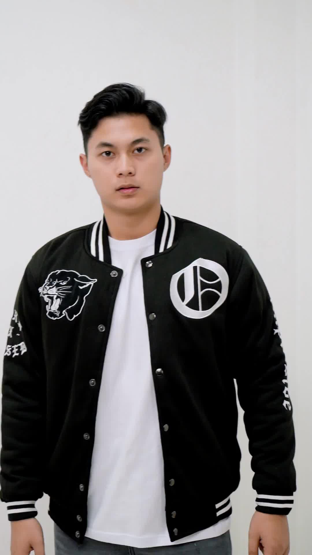 Otsky Jacket Varsity Black Panther