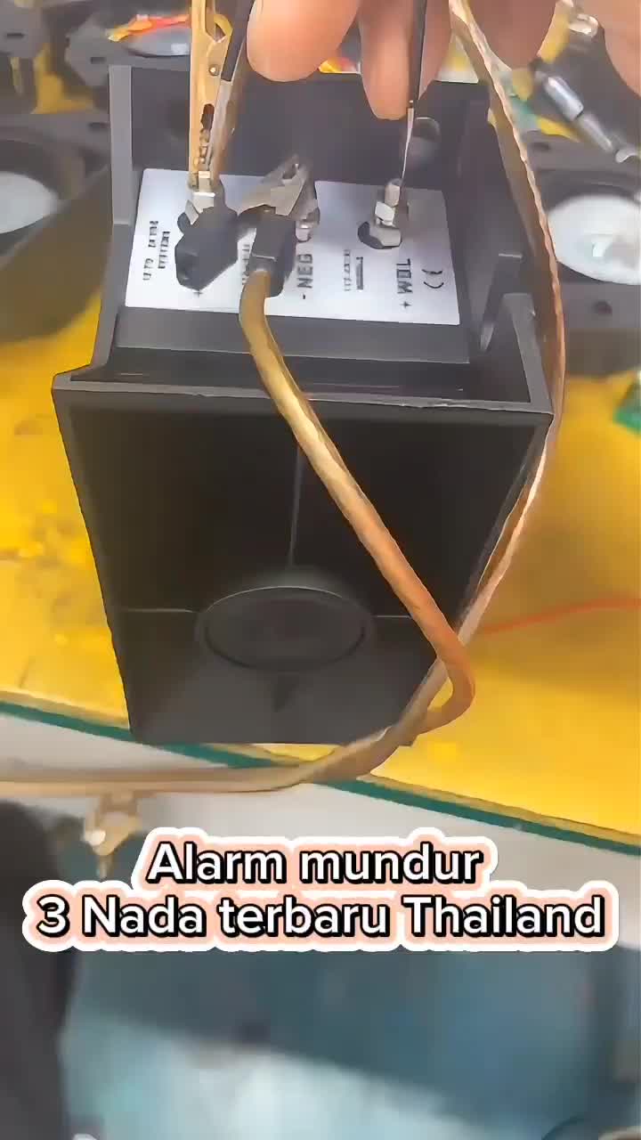 Alarm Mundur 3 Nada Terbaru WARKOP AH SUARA KERAS 12-24 Volt body kokoh dan kuat Car Accessories Kendaraan boost meter Garansi Produsen Black
