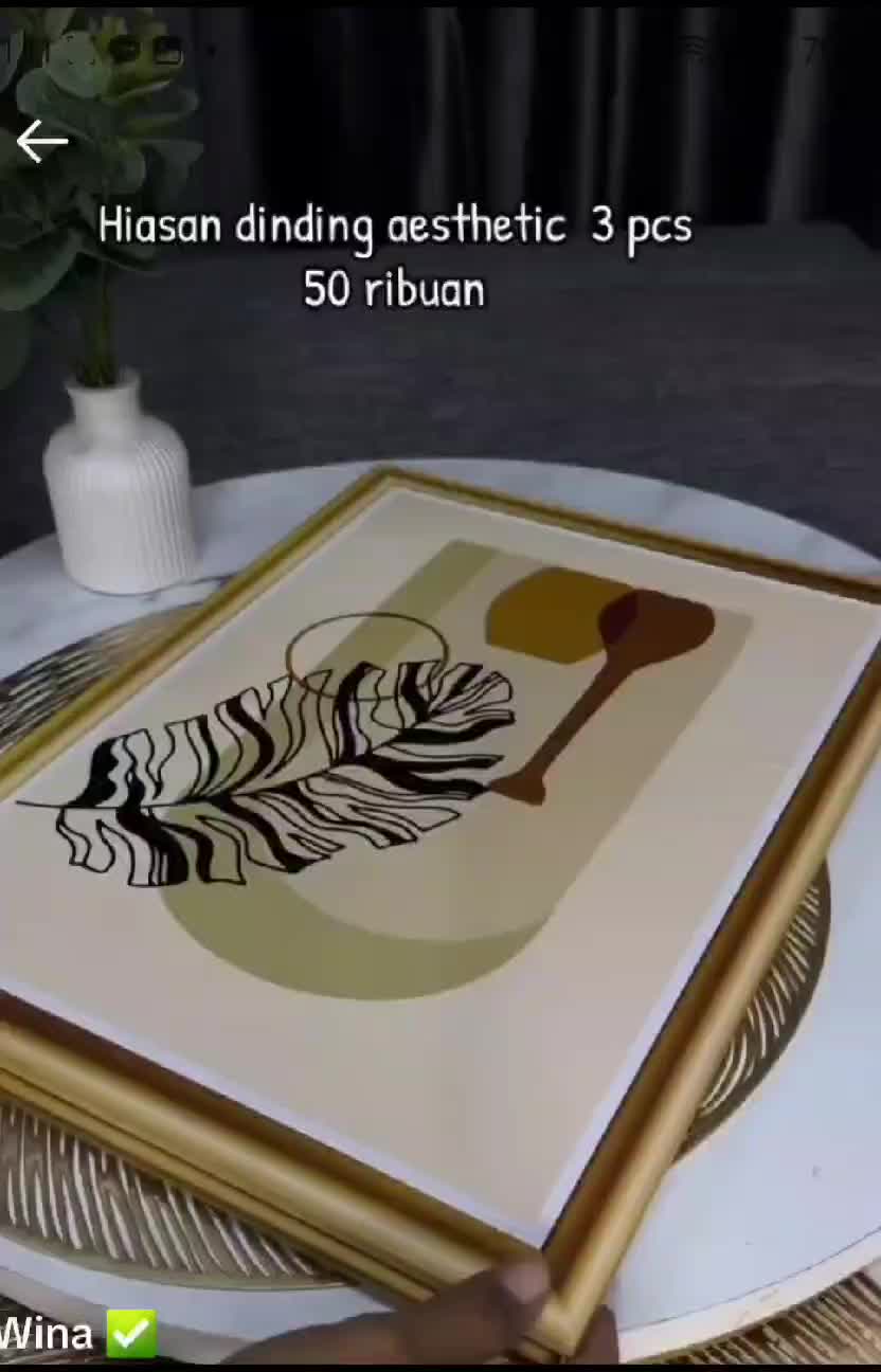 HIASAN DINDING 30X40 1SET3 ABSTRAK AESTHETIC ART DEKORASI PAJANGAN DINDING KODE ABS