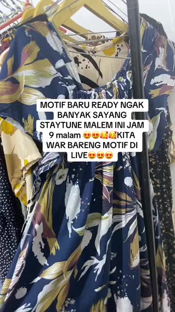 Nota Live Mieella Collection Model Fujimoto Yukensi Busui Kancing Depan - Wanita, Katun, Dress, Atasan, Panjang, Motif, Rayon, Kimono, Dewasa, Bumil