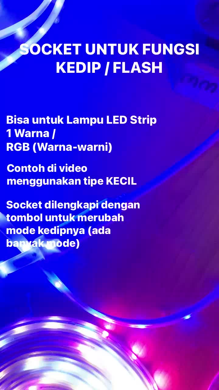COD Socket Soket RGB Model Jepit Colokan Adaptor Lampu Strip SMD 220V Free Ongkir