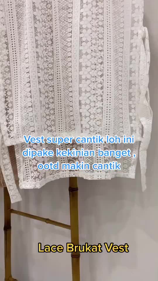 VEST OUTER BRUKAT ATASAN MOTIF BUNGA ROMPI WANITA BRUKAT TERBARU Panjang Santai Casual