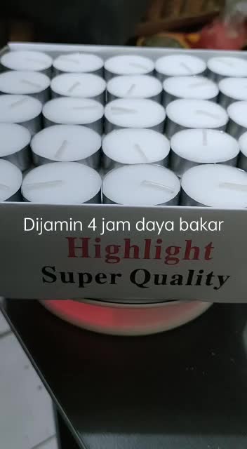 Lilin Tealight Aromaterapi Lilin Tablet 4 Jam Isi 100 Pcs