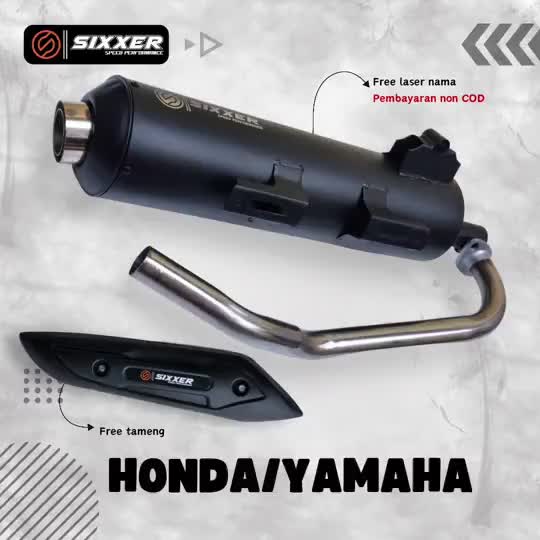 Knalpot Standar Racing Matik Bass Adem ORIGINAL SIXXER