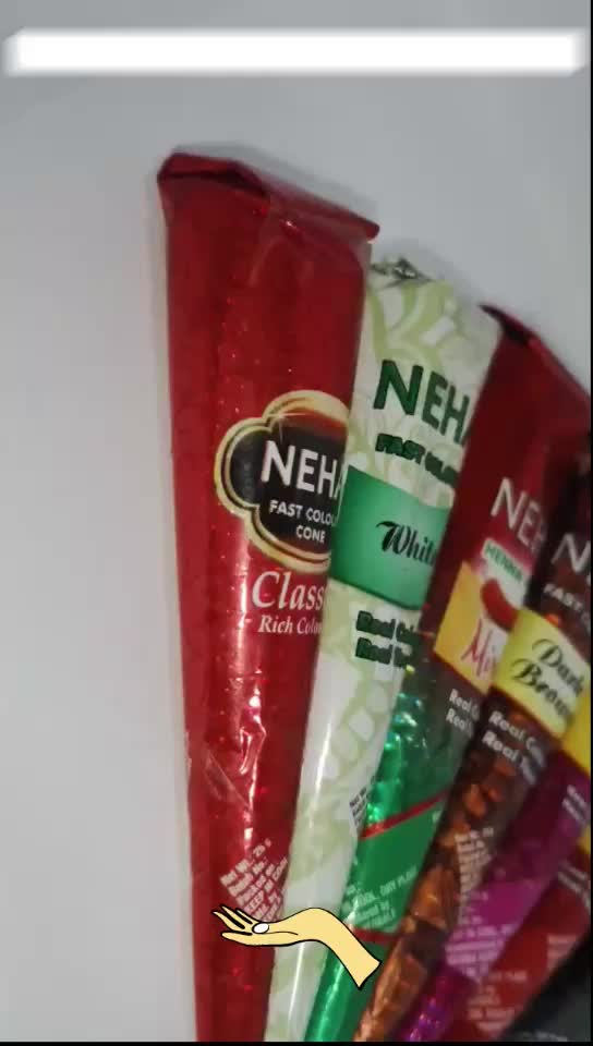 Kuku Henna Cone halal - Temporary Hand Painting - Neha hena Paste Art Nail Tangan Polish Cat Kutek Pewarna